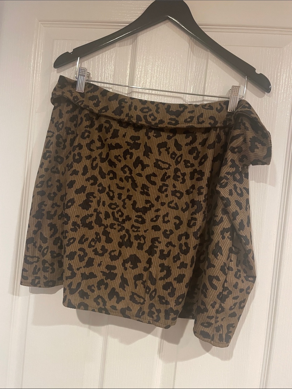 Leopard Print Brown Skirt